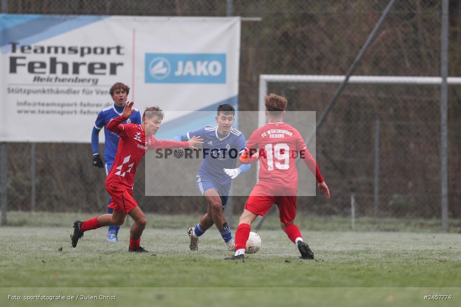 Walter-Dosch-Sportanlage, Reichenberg, 01.12.2024, sport, action, Fussball, BFV, 14. Spieltag, Bayernliga U19, FC Deisenhofen, FC Würzburger Kickers - Bild-ID: 2457774