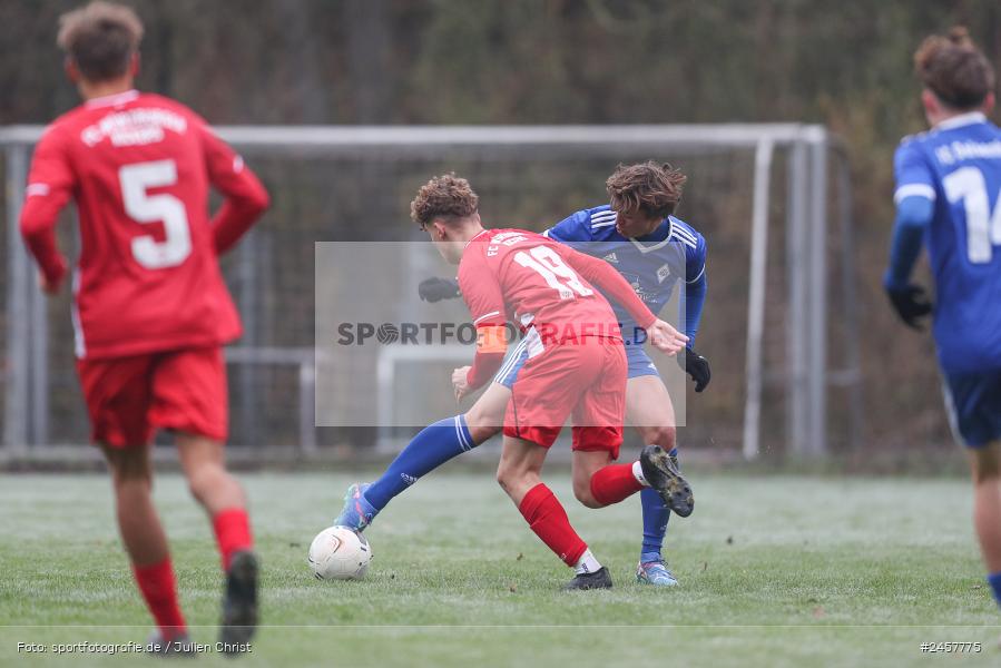 Walter-Dosch-Sportanlage, Reichenberg, 01.12.2024, sport, action, Fussball, BFV, 14. Spieltag, Bayernliga U19, FC Deisenhofen, FC Würzburger Kickers - Bild-ID: 2457775