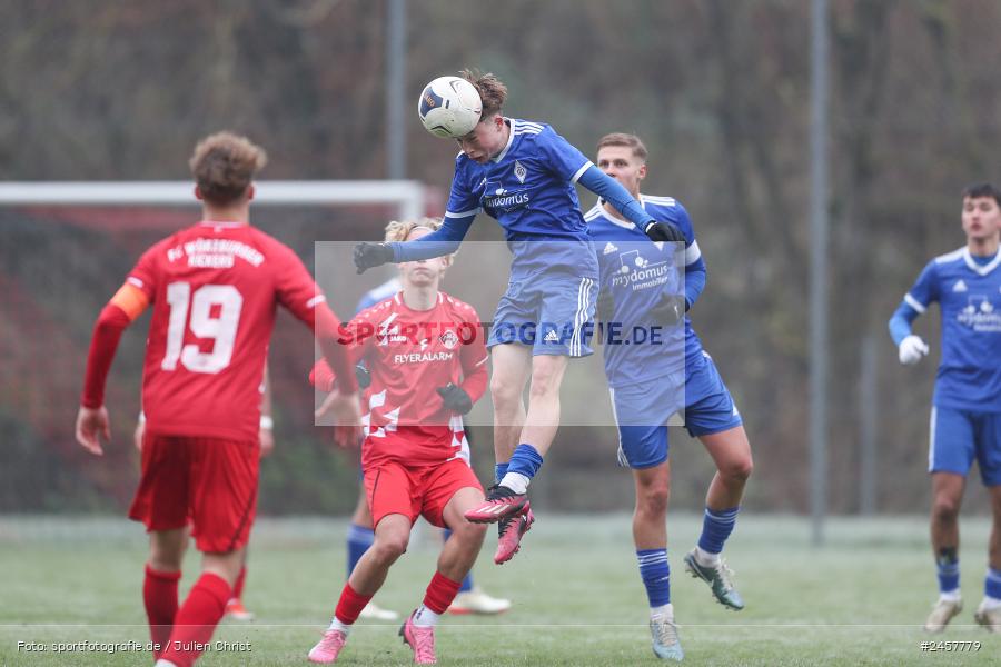 Walter-Dosch-Sportanlage, Reichenberg, 01.12.2024, sport, action, Fussball, BFV, 14. Spieltag, Bayernliga U19, FC Deisenhofen, FC Würzburger Kickers - Bild-ID: 2457779