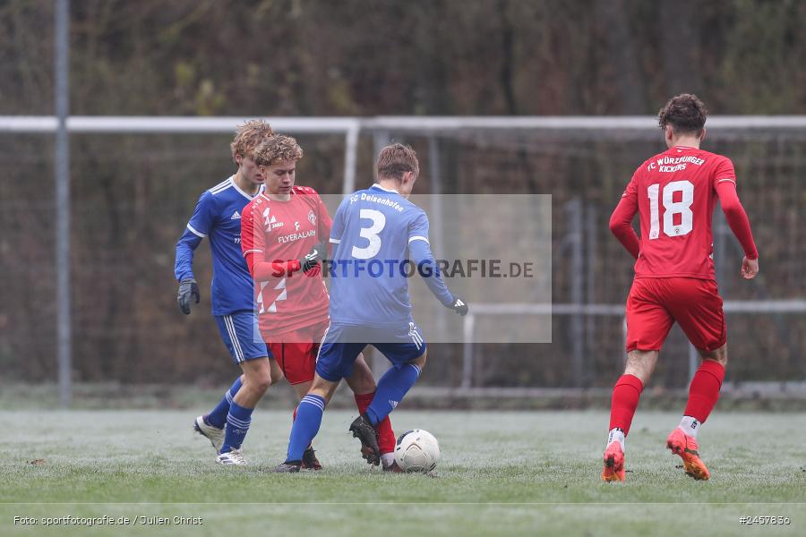 Walter-Dosch-Sportanlage, Reichenberg, 01.12.2024, sport, action, Fussball, BFV, 14. Spieltag, Bayernliga U19, FC Deisenhofen, FC Würzburger Kickers - Bild-ID: 2457836