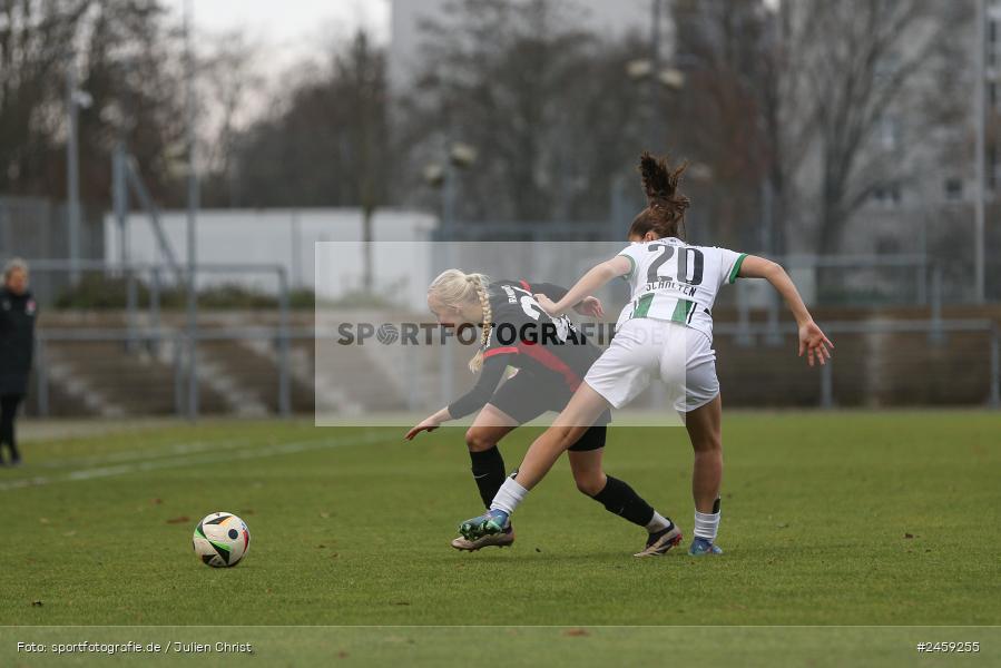 sport, action, Stadion am Brentanobad, SGE, Fussball, Frankfurt, Eintracht Frankfurt II, DFB, Borussia Mönchengladbach, BMG, 2. Frauen-Bundesliga, 15.12.2024 - Bild-ID: 2459255