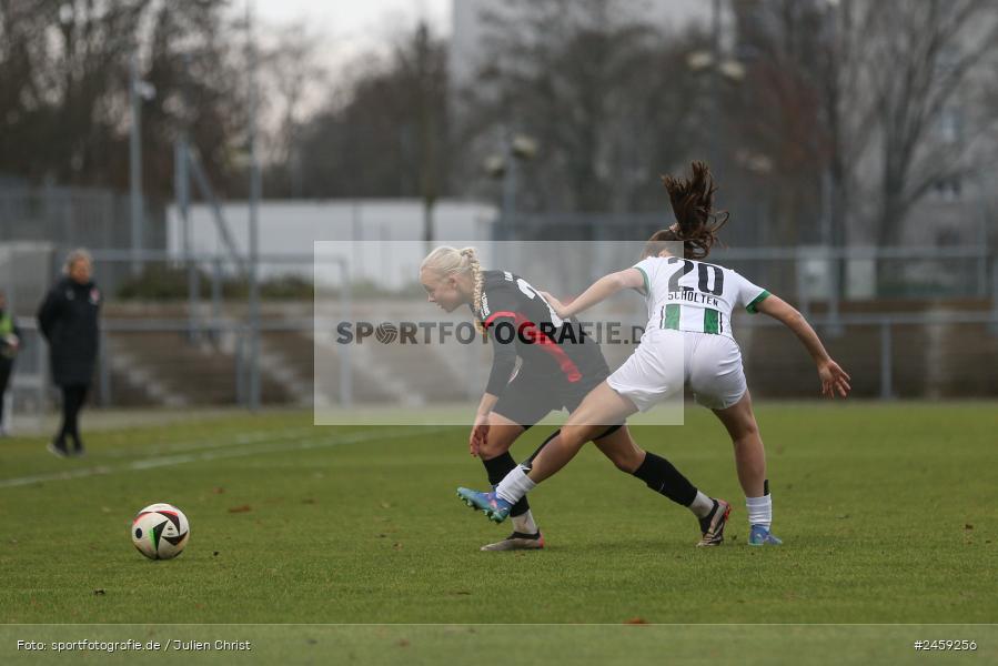 sport, action, Stadion am Brentanobad, SGE, Fussball, Frankfurt, Eintracht Frankfurt II, DFB, Borussia Mönchengladbach, BMG, 2. Frauen-Bundesliga, 15.12.2024 - Bild-ID: 2459256 sport, action, Stadion am Brentanobad, SGE, Fussball, Frankfurt, Eintracht Frankfurt II, DFB, Borussia Mönchengladbach, BMG, 2. Frauen-Bundesliga, 15.12.2024 - Bild-ID: 2459256