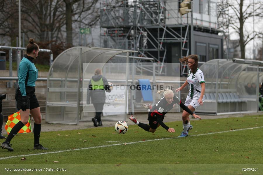 sport, action, Stadion am Brentanobad, SGE, Fussball, Frankfurt, Eintracht Frankfurt II, DFB, Borussia Mönchengladbach, BMG, 2. Frauen-Bundesliga, 15.12.2024 - Bild-ID: 2459261 sport, action, Stadion am Brentanobad, SGE, Fussball, Frankfurt, Eintracht Frankfurt II, DFB, Borussia Mönchengladbach, BMG, 2. Frauen-Bundesliga, 15.12.2024 - Bild-ID: 2459261