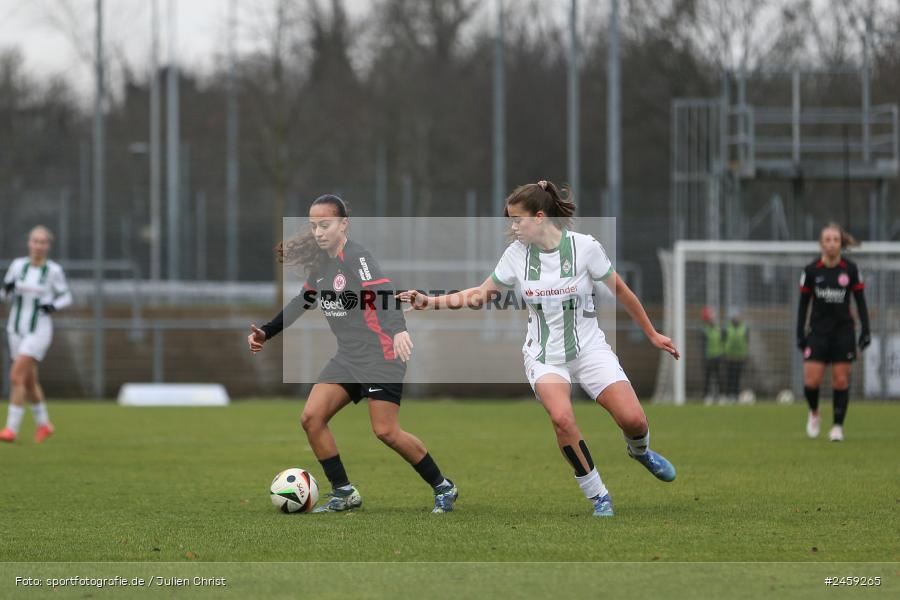 sport, action, Stadion am Brentanobad, SGE, Fussball, Frankfurt, Eintracht Frankfurt II, DFB, Borussia Mönchengladbach, BMG, 2. Frauen-Bundesliga, 15.12.2024 - Bild-ID: 2459265 sport, action, Stadion am Brentanobad, SGE, Fussball, Frankfurt, Eintracht Frankfurt II, DFB, Borussia Mönchengladbach, BMG, 2. Frauen-Bundesliga, 15.12.2024 - Bild-ID: 2459265