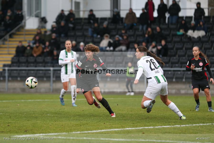 sport, action, Stadion am Brentanobad, SGE, Fussball, Frankfurt, Eintracht Frankfurt II, DFB, Borussia Mönchengladbach, BMG, 2. Frauen-Bundesliga, 15.12.2024 - Bild-ID: 2459307 sport, action, Stadion am Brentanobad, SGE, Fussball, Frankfurt, Eintracht Frankfurt II, DFB, Borussia Mönchengladbach, BMG, 2. Frauen-Bundesliga, 15.12.2024 - Bild-ID: 2459307