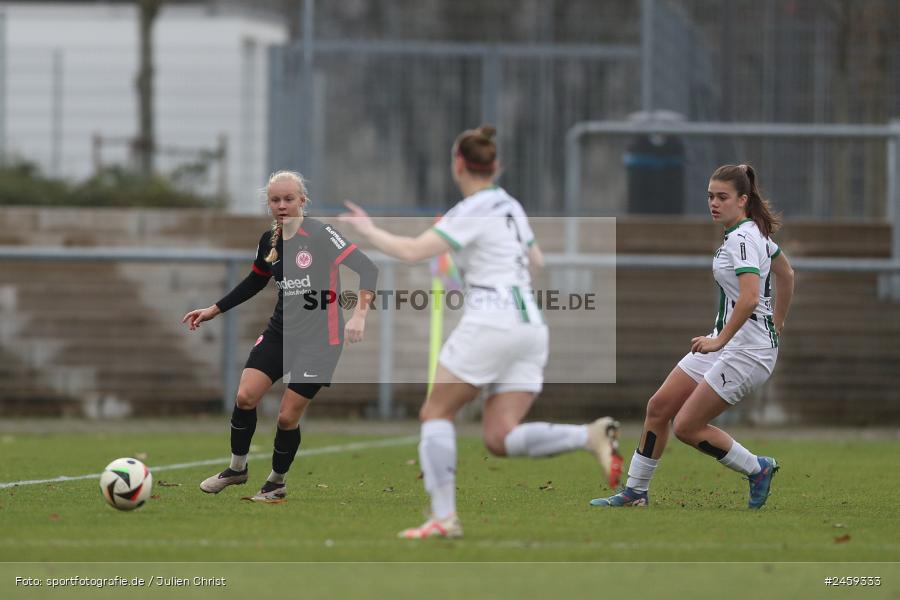 sport, action, Stadion am Brentanobad, SGE, Fussball, Frankfurt, Eintracht Frankfurt II, DFB, Borussia Mönchengladbach, BMG, 2. Frauen-Bundesliga, 15.12.2024 - Bild-ID: 2459333