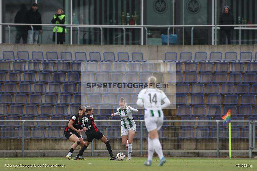 sport, action, Stadion am Brentanobad, SGE, Fussball, Frankfurt, Eintracht Frankfurt II, DFB, Borussia Mönchengladbach, BMG, 2. Frauen-Bundesliga, 15.12.2024 - Bild-ID: 2459346 sport, action, Stadion am Brentanobad, SGE, Fussball, Frankfurt, Eintracht Frankfurt II, DFB, Borussia Mönchengladbach, BMG, 2. Frauen-Bundesliga, 15.12.2024 - Bild-ID: 2459346