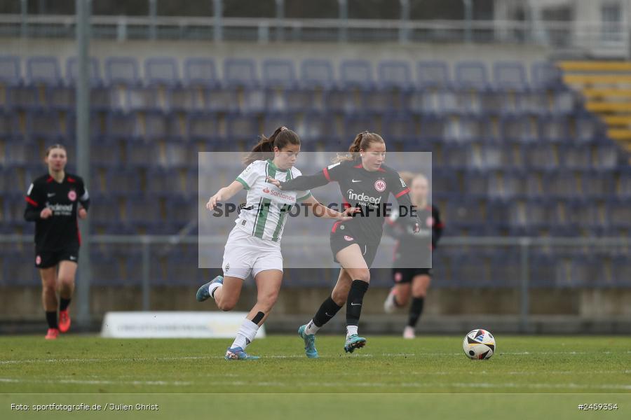 sport, action, Stadion am Brentanobad, SGE, Fussball, Frankfurt, Eintracht Frankfurt II, DFB, Borussia Mönchengladbach, BMG, 2. Frauen-Bundesliga, 15.12.2024 - Bild-ID: 2459354 sport, action, Stadion am Brentanobad, SGE, Fussball, Frankfurt, Eintracht Frankfurt II, DFB, Borussia Mönchengladbach, BMG, 2. Frauen-Bundesliga, 15.12.2024 - Bild-ID: 2459354