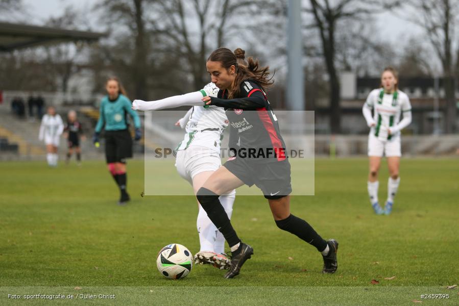 sport, action, Stadion am Brentanobad, SGE, Fussball, Frankfurt, Eintracht Frankfurt II, DFB, Borussia Mönchengladbach, BMG, 2. Frauen-Bundesliga, 15.12.2024 - Bild-ID: 2459395 sport, action, Stadion am Brentanobad, SGE, Fussball, Frankfurt, Eintracht Frankfurt II, DFB, Borussia Mönchengladbach, BMG, 2. Frauen-Bundesliga, 15.12.2024 - Bild-ID: 2459395