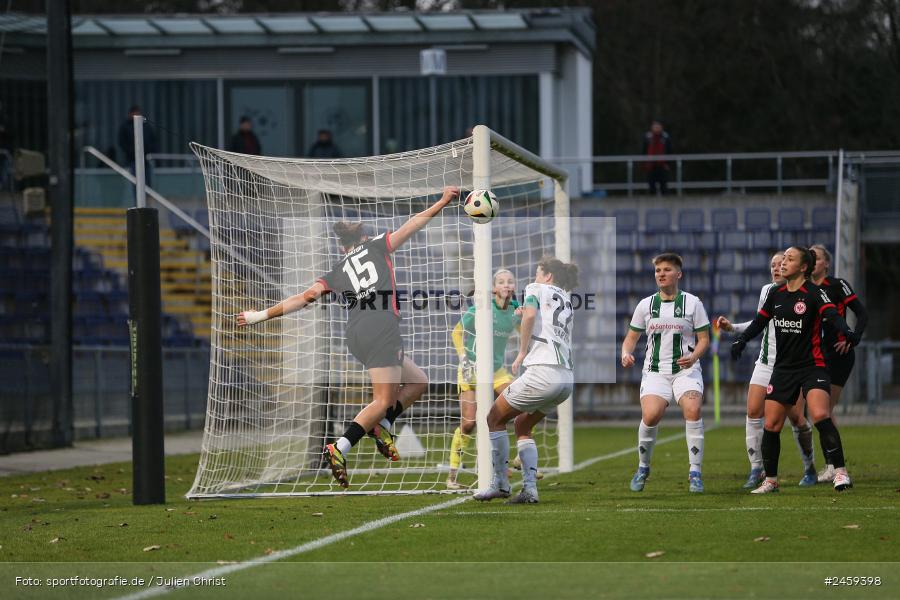 sport, action, Stadion am Brentanobad, SGE, Fussball, Frankfurt, Eintracht Frankfurt II, DFB, Borussia Mönchengladbach, BMG, 2. Frauen-Bundesliga, 15.12.2024 - Bild-ID: 2459398