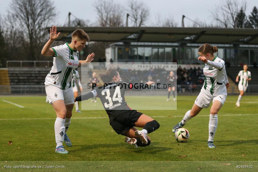 sport, action, Stadion am Brentanobad, SGE, Fussball, Frankfurt, Eintracht Frankfurt II, DFB, Borussia Mönchengladbach, BMG, 2. Frauen-Bundesliga, 15.12.2024 - Bild-ID: 2459402