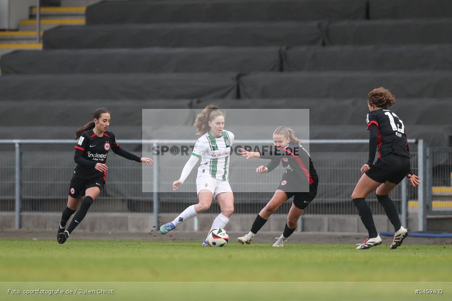sport, action, Stadion am Brentanobad, SGE, Fussball, Frankfurt, Eintracht Frankfurt II, DFB, Borussia Mönchengladbach, BMG, 2. Frauen-Bundesliga, 15.12.2024 - Bild-ID: 2459410 sport, action, Stadion am Brentanobad, SGE, Fussball, Frankfurt, Eintracht Frankfurt II, DFB, Borussia Mönchengladbach, BMG, 2. Frauen-Bundesliga, 15.12.2024 - Bild-ID: 2459410