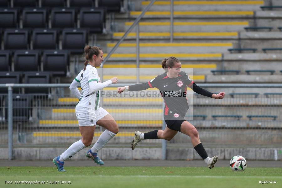 sport, action, Stadion am Brentanobad, SGE, Fussball, Frankfurt, Eintracht Frankfurt II, DFB, Borussia Mönchengladbach, BMG, 2. Frauen-Bundesliga, 15.12.2024 - Bild-ID: 2459414 sport, action, Stadion am Brentanobad, SGE, Fussball, Frankfurt, Eintracht Frankfurt II, DFB, Borussia Mönchengladbach, BMG, 2. Frauen-Bundesliga, 15.12.2024 - Bild-ID: 2459414