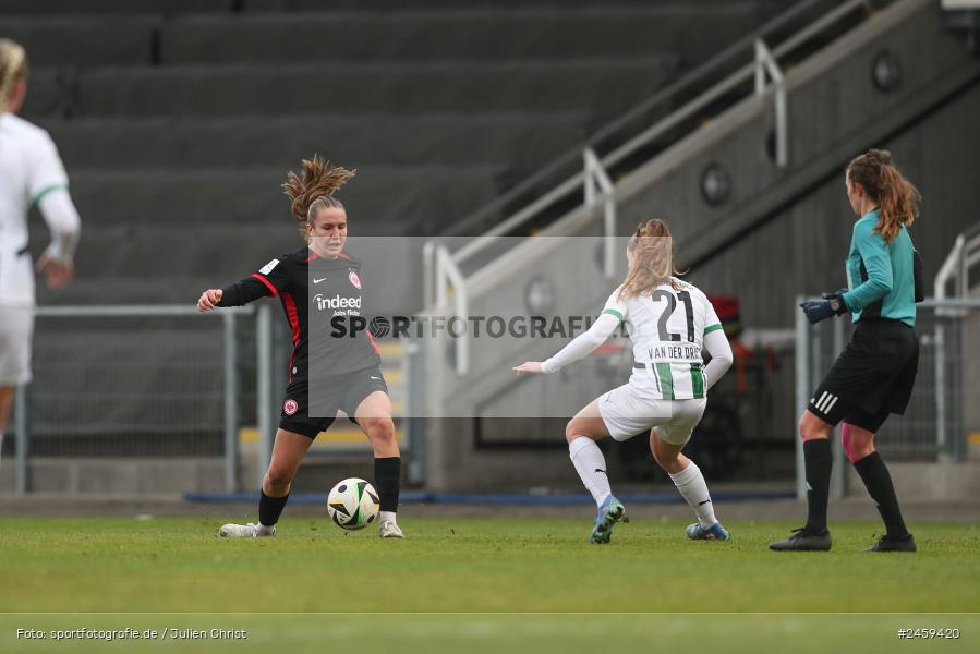 sport, action, Stadion am Brentanobad, SGE, Fussball, Frankfurt, Eintracht Frankfurt II, DFB, Borussia Mönchengladbach, BMG, 2. Frauen-Bundesliga, 15.12.2024 - Bild-ID: 2459420 sport, action, Stadion am Brentanobad, SGE, Fussball, Frankfurt, Eintracht Frankfurt II, DFB, Borussia Mönchengladbach, BMG, 2. Frauen-Bundesliga, 15.12.2024 - Bild-ID: 2459420