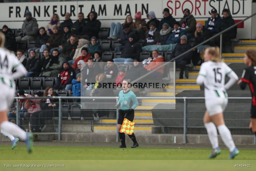 sport, action, Stadion am Brentanobad, SGE, Fussball, Frankfurt, Eintracht Frankfurt II, DFB, Borussia Mönchengladbach, BMG, 2. Frauen-Bundesliga, 15.12.2024 - Bild-ID: 2459422