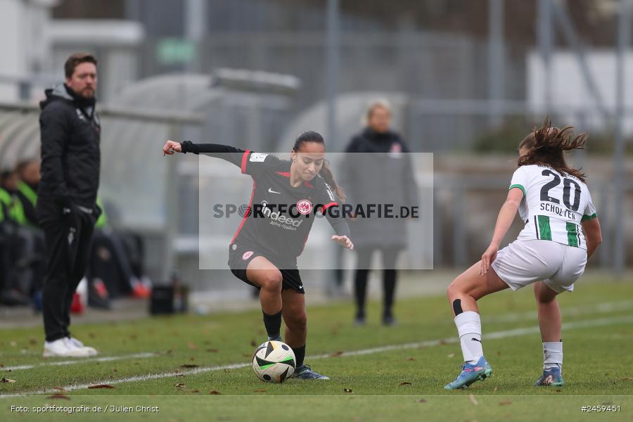 sport, action, Stadion am Brentanobad, SGE, Fussball, Frankfurt, Eintracht Frankfurt II, DFB, Borussia Mönchengladbach, BMG, 2. Frauen-Bundesliga, 15.12.2024 - Bild-ID: 2459451 sport, action, Stadion am Brentanobad, SGE, Fussball, Frankfurt, Eintracht Frankfurt II, DFB, Borussia Mönchengladbach, BMG, 2. Frauen-Bundesliga, 15.12.2024 - Bild-ID: 2459451