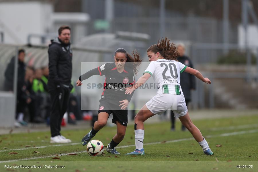 sport, action, Stadion am Brentanobad, SGE, Fussball, Frankfurt, Eintracht Frankfurt II, DFB, Borussia Mönchengladbach, BMG, 2. Frauen-Bundesliga, 15.12.2024 - Bild-ID: 2459453 sport, action, Stadion am Brentanobad, SGE, Fussball, Frankfurt, Eintracht Frankfurt II, DFB, Borussia Mönchengladbach, BMG, 2. Frauen-Bundesliga, 15.12.2024 - Bild-ID: 2459453