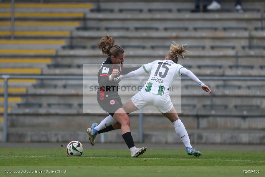 sport, action, Stadion am Brentanobad, SGE, Fussball, Frankfurt, Eintracht Frankfurt II, DFB, Borussia Mönchengladbach, BMG, 2. Frauen-Bundesliga, 15.12.2024 - Bild-ID: 2459462
