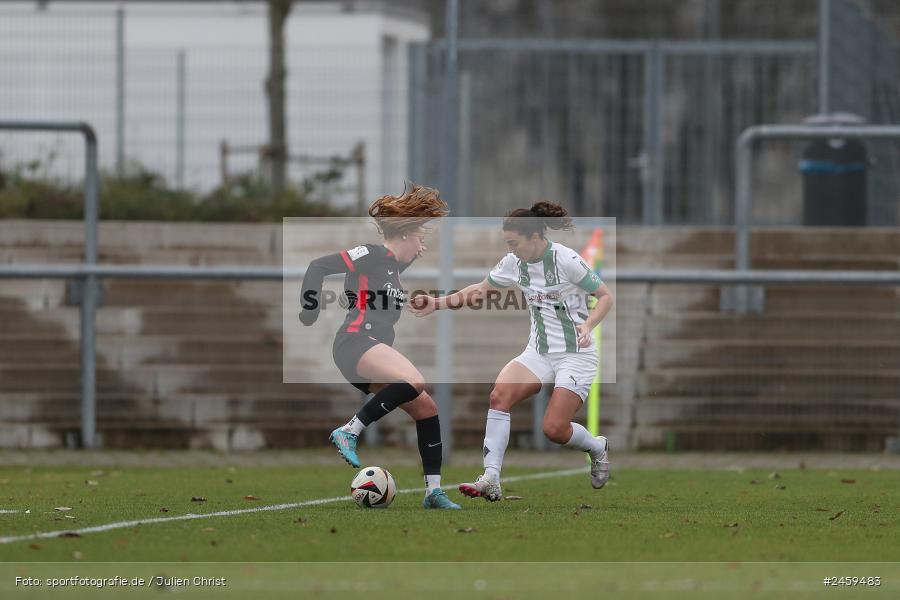 sport, action, Stadion am Brentanobad, SGE, Fussball, Frankfurt, Eintracht Frankfurt II, DFB, Borussia Mönchengladbach, BMG, 2. Frauen-Bundesliga, 15.12.2024 - Bild-ID: 2459483