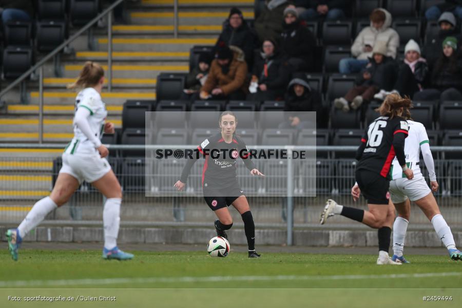 sport, action, Stadion am Brentanobad, SGE, Fussball, Frankfurt, Eintracht Frankfurt II, DFB, Borussia Mönchengladbach, BMG, 2. Frauen-Bundesliga, 15.12.2024 - Bild-ID: 2459494