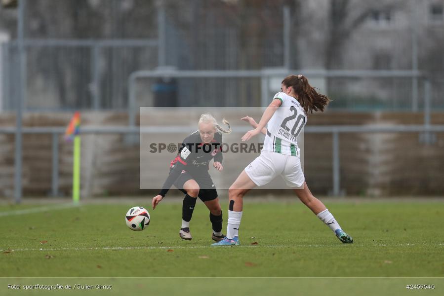 sport, action, Stadion am Brentanobad, SGE, Fussball, Frankfurt, Eintracht Frankfurt II, DFB, Borussia Mönchengladbach, BMG, 2. Frauen-Bundesliga, 15.12.2024 - Bild-ID: 2459540 sport, action, Stadion am Brentanobad, SGE, Fussball, Frankfurt, Eintracht Frankfurt II, DFB, Borussia Mönchengladbach, BMG, 2. Frauen-Bundesliga, 15.12.2024 - Bild-ID: 2459540