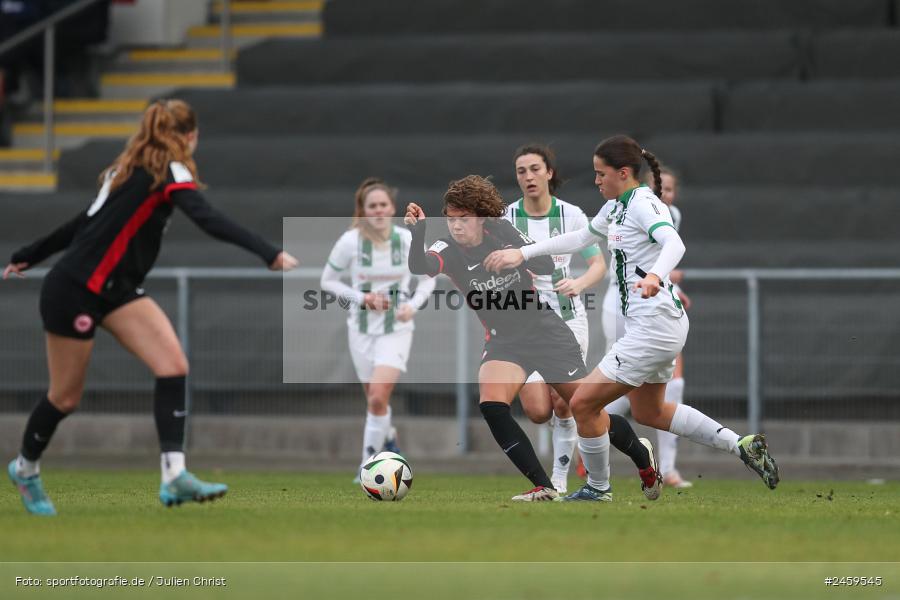 sport, action, Stadion am Brentanobad, SGE, Fussball, Frankfurt, Eintracht Frankfurt II, DFB, Borussia Mönchengladbach, BMG, 2. Frauen-Bundesliga, 15.12.2024 - Bild-ID: 2459545 sport, action, Stadion am Brentanobad, SGE, Fussball, Frankfurt, Eintracht Frankfurt II, DFB, Borussia Mönchengladbach, BMG, 2. Frauen-Bundesliga, 15.12.2024 - Bild-ID: 2459545