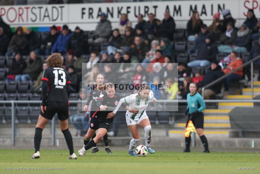 sport, action, Stadion am Brentanobad, SGE, Fussball, Frankfurt, Eintracht Frankfurt II, DFB, Borussia Mönchengladbach, BMG, 2. Frauen-Bundesliga, 15.12.2024 - Bild-ID: 2459567 sport, action, Stadion am Brentanobad, SGE, Fussball, Frankfurt, Eintracht Frankfurt II, DFB, Borussia Mönchengladbach, BMG, 2. Frauen-Bundesliga, 15.12.2024 - Bild-ID: 2459567