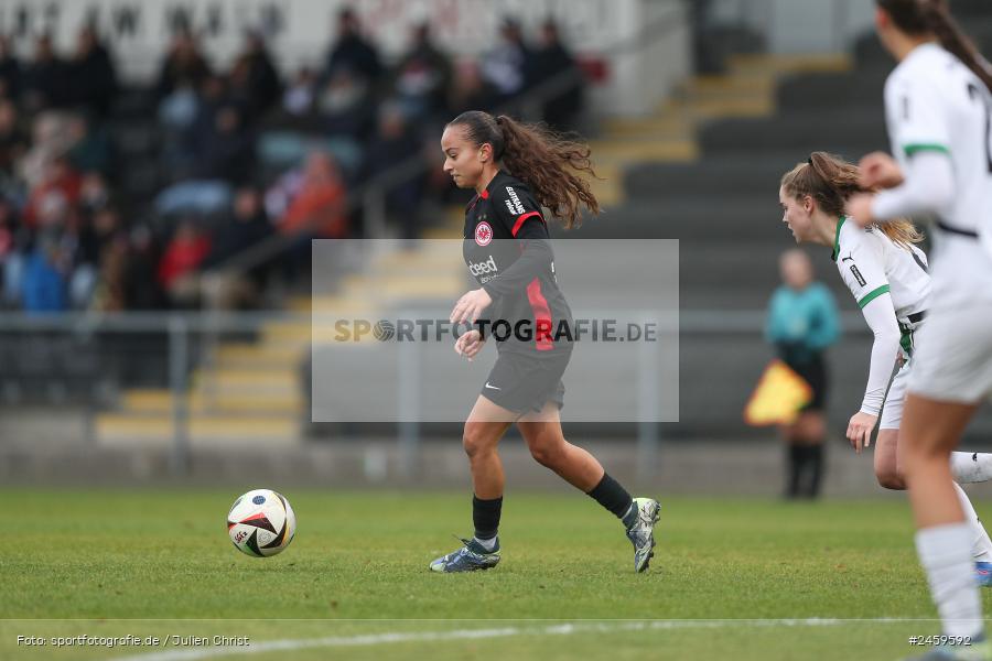 sport, action, Stadion am Brentanobad, SGE, Fussball, Frankfurt, Eintracht Frankfurt II, DFB, Borussia Mönchengladbach, BMG, 2. Frauen-Bundesliga, 15.12.2024 - Bild-ID: 2459592 sport, action, Stadion am Brentanobad, SGE, Fussball, Frankfurt, Eintracht Frankfurt II, DFB, Borussia Mönchengladbach, BMG, 2. Frauen-Bundesliga, 15.12.2024 - Bild-ID: 2459592