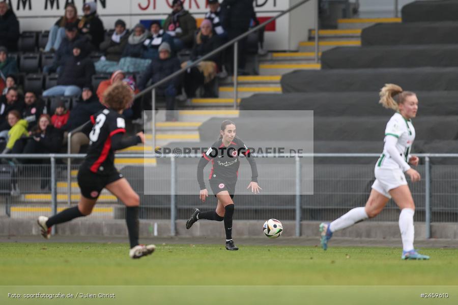 sport, action, Stadion am Brentanobad, SGE, Fussball, Frankfurt, Eintracht Frankfurt II, DFB, Borussia Mönchengladbach, BMG, 2. Frauen-Bundesliga, 15.12.2024 - Bild-ID: 2459610