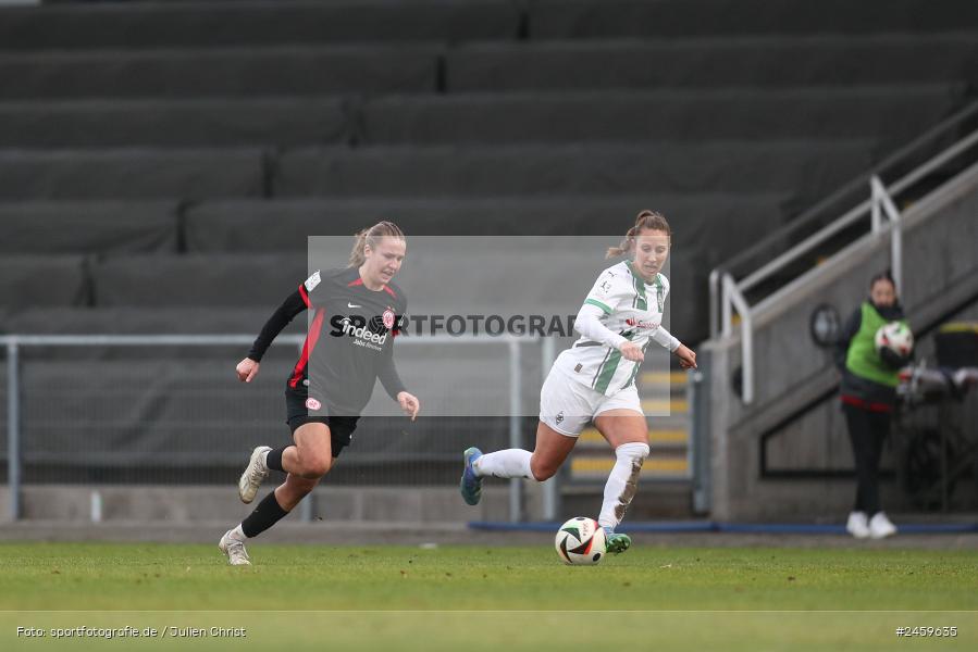 sport, action, Stadion am Brentanobad, SGE, Fussball, Frankfurt, Eintracht Frankfurt II, DFB, Borussia Mönchengladbach, BMG, 2. Frauen-Bundesliga, 15.12.2024 - Bild-ID: 2459635