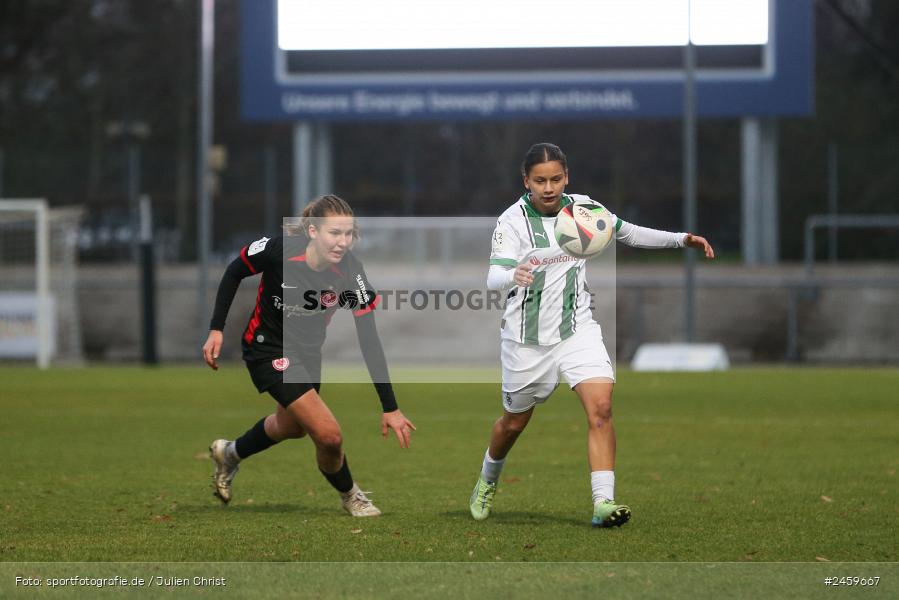sport, action, Stadion am Brentanobad, SGE, Fussball, Frankfurt, Eintracht Frankfurt II, DFB, Borussia Mönchengladbach, BMG, 2. Frauen-Bundesliga, 15.12.2024 - Bild-ID: 2459667 sport, action, Stadion am Brentanobad, SGE, Fussball, Frankfurt, Eintracht Frankfurt II, DFB, Borussia Mönchengladbach, BMG, 2. Frauen-Bundesliga, 15.12.2024 - Bild-ID: 2459667