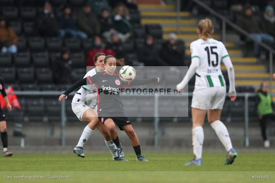 sport, action, Stadion am Brentanobad, SGE, Fussball, Frankfurt, Eintracht Frankfurt II, DFB, Borussia Mönchengladbach, BMG, 2. Frauen-Bundesliga, 15.12.2024 - Bild-ID: 2459675