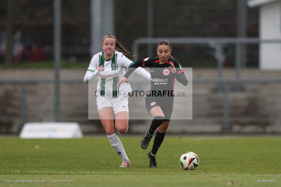 sport, action, Stadion am Brentanobad, SGE, Fussball, Frankfurt, Eintracht Frankfurt II, DFB, Borussia Mönchengladbach, BMG, 2. Frauen-Bundesliga, 15.12.2024 - Bild-ID: 2459685
