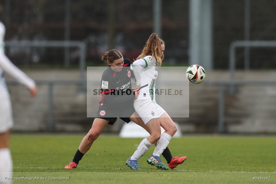 sport, action, Stadion am Brentanobad, SGE, Fussball, Frankfurt, Eintracht Frankfurt II, DFB, Borussia Mönchengladbach, BMG, 2. Frauen-Bundesliga, 15.12.2024 - Bild-ID: 2459692