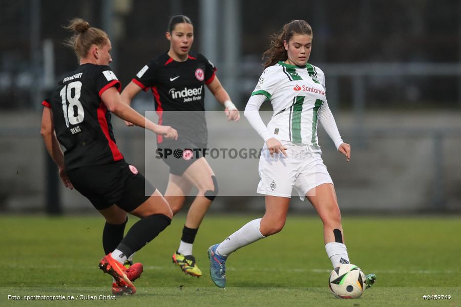 sport, action, Stadion am Brentanobad, SGE, Fussball, Frankfurt, Eintracht Frankfurt II, DFB, Borussia Mönchengladbach, BMG, 2. Frauen-Bundesliga, 15.12.2024 - Bild-ID: 2459749