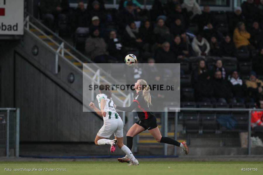 sport, action, Stadion am Brentanobad, SGE, Fussball, Frankfurt, Eintracht Frankfurt II, DFB, Borussia Mönchengladbach, BMG, 2. Frauen-Bundesliga, 15.12.2024 - Bild-ID: 2459758 sport, action, Stadion am Brentanobad, SGE, Fussball, Frankfurt, Eintracht Frankfurt II, DFB, Borussia Mönchengladbach, BMG, 2. Frauen-Bundesliga, 15.12.2024 - Bild-ID: 2459758