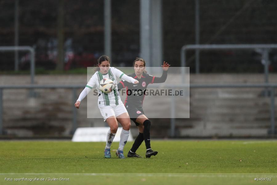 sport, action, Stadion am Brentanobad, SGE, Fussball, Frankfurt, Eintracht Frankfurt II, DFB, Borussia Mönchengladbach, BMG, 2. Frauen-Bundesliga, 15.12.2024 - Bild-ID: 2459762