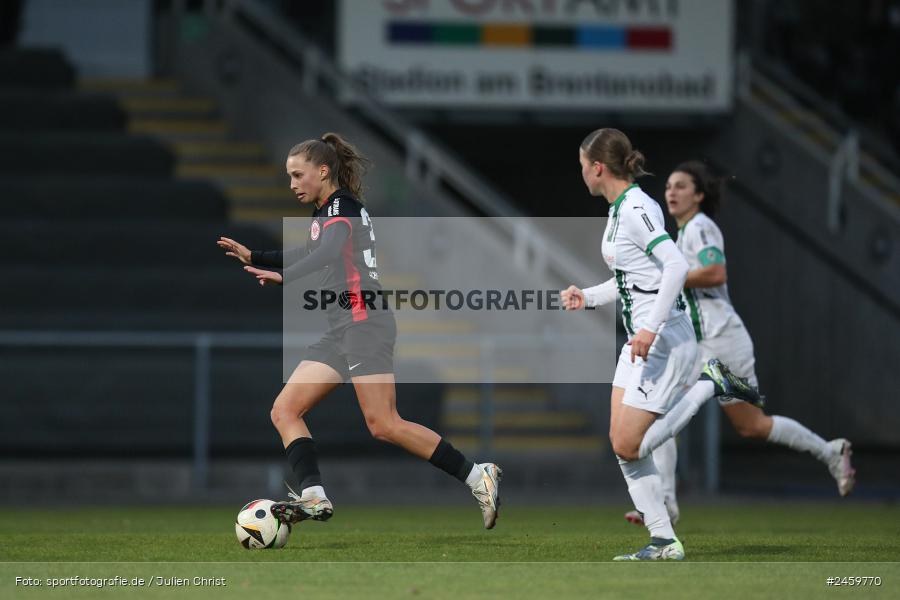 sport, action, Stadion am Brentanobad, SGE, Fussball, Frankfurt, Eintracht Frankfurt II, DFB, Borussia Mönchengladbach, BMG, 2. Frauen-Bundesliga, 15.12.2024 - Bild-ID: 2459770 sport, action, Stadion am Brentanobad, SGE, Fussball, Frankfurt, Eintracht Frankfurt II, DFB, Borussia Mönchengladbach, BMG, 2. Frauen-Bundesliga, 15.12.2024 - Bild-ID: 2459770