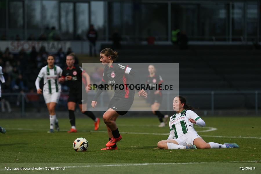 sport, action, Stadion am Brentanobad, SGE, Fussball, Frankfurt, Eintracht Frankfurt II, DFB, Borussia Mönchengladbach, BMG, 2. Frauen-Bundesliga, 15.12.2024 - Bild-ID: 2459819