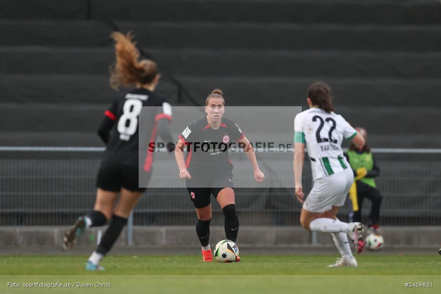 sport, action, Stadion am Brentanobad, SGE, Fussball, Frankfurt, Eintracht Frankfurt II, DFB, Borussia Mönchengladbach, BMG, 2. Frauen-Bundesliga, 15.12.2024 - Bild-ID: 2459831 sport, action, Stadion am Brentanobad, SGE, Fussball, Frankfurt, Eintracht Frankfurt II, DFB, Borussia Mönchengladbach, BMG, 2. Frauen-Bundesliga, 15.12.2024 - Bild-ID: 2459831