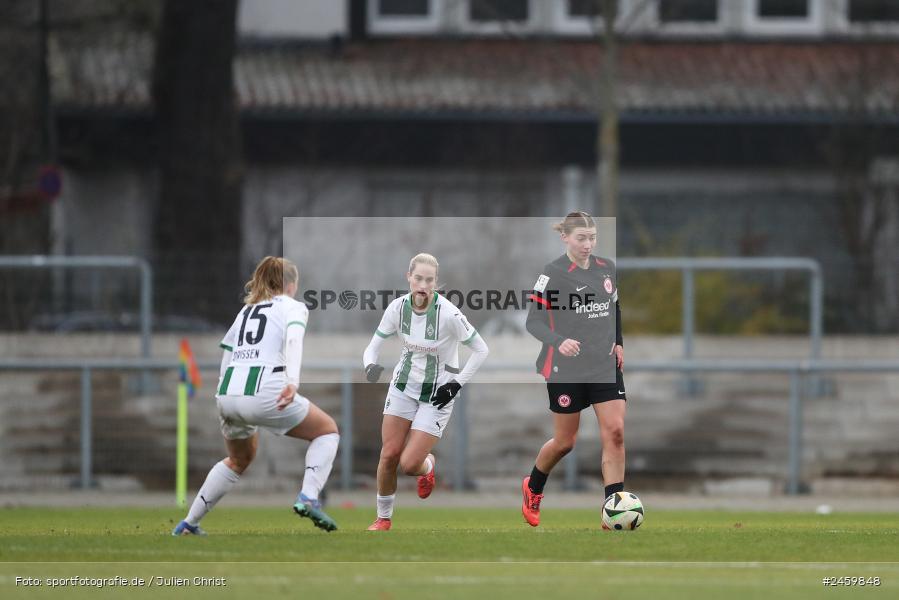 sport, action, Stadion am Brentanobad, SGE, Fussball, Frankfurt, Eintracht Frankfurt II, DFB, Borussia Mönchengladbach, BMG, 2. Frauen-Bundesliga, 15.12.2024 - Bild-ID: 2459848 sport, action, Stadion am Brentanobad, SGE, Fussball, Frankfurt, Eintracht Frankfurt II, DFB, Borussia Mönchengladbach, BMG, 2. Frauen-Bundesliga, 15.12.2024 - Bild-ID: 2459848