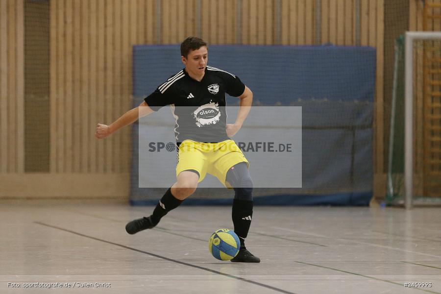 Sinngrundhalle, Burgsinn, 27.12.2024, sport, action, Fussball, BFV, Hallenfussball, 27. Hagemann Midnight-Event 2024, SG Bad-Brückenau Römershag, SV-DJK Wombach - Bild-ID: 2459993