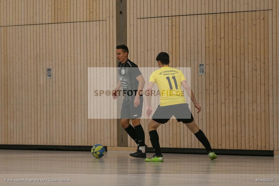 sport, action, TuS Frammersbach, Sinngrundhalle, SG Laudenbach-Himmelstadt, Hallenfussball, Fussball, Burgsinn, BFV, 27.12.2024, 27. Hagemann Midnight-Event 2024 - Bild-ID: 2460022