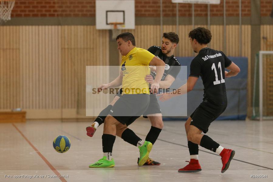 sport, action, TuS Frammersbach, Sinngrundhalle, SG Laudenbach-Himmelstadt, Hallenfussball, Fussball, Burgsinn, BFV, 27.12.2024, 27. Hagemann Midnight-Event 2024 - Bild-ID: 2460041