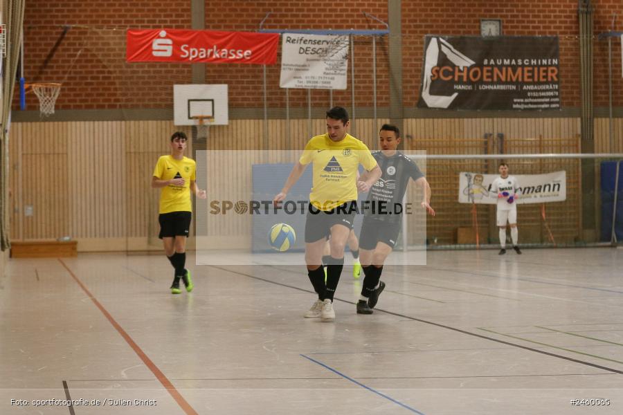 sport, action, TuS Frammersbach, Sinngrundhalle, SG Laudenbach-Himmelstadt, Hallenfussball, Fussball, Burgsinn, BFV, 27.12.2024, 27. Hagemann Midnight-Event 2024 - Bild-ID: 2460065