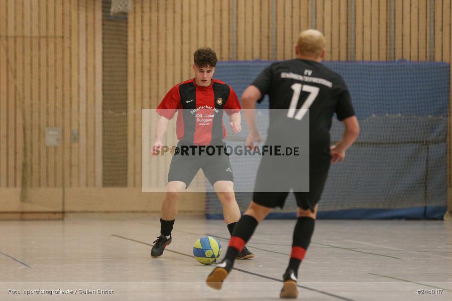 sport, action, Sinngrundhalle, SG Burgsinn, Hallenfussball, Fussball, FV Gemünden/Seifriedsburg, Burgsinn, BFV, 27.12.2024, 27. Hagemann Midnight-Event 2024 - Bild-ID: 2460117