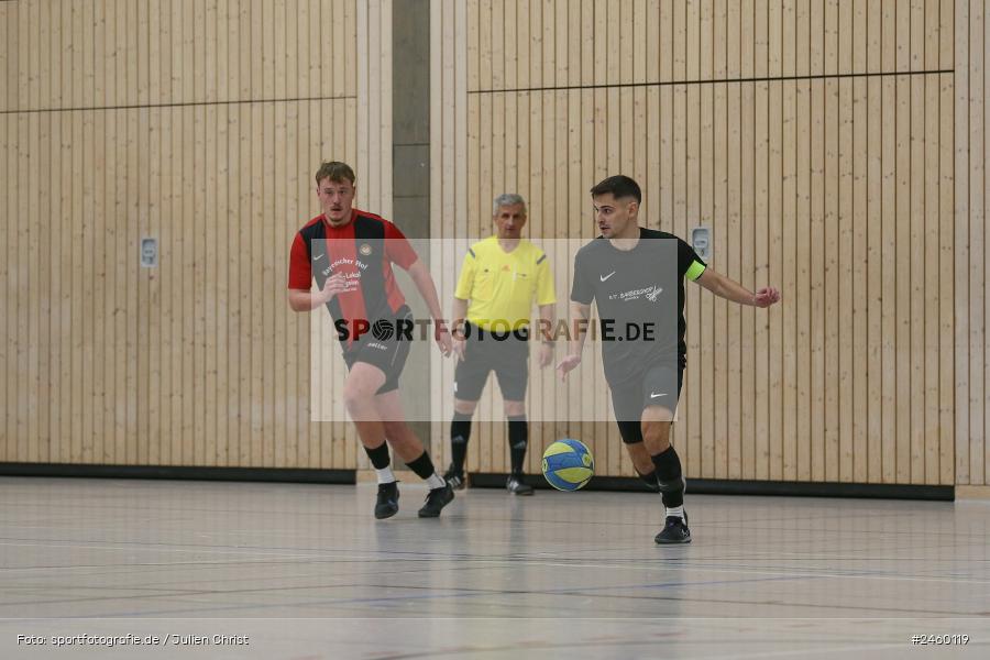 sport, action, Sinngrundhalle, SG Burgsinn, Hallenfussball, Fussball, FV Gemünden/Seifriedsburg, Burgsinn, BFV, 27.12.2024, 27. Hagemann Midnight-Event 2024 - Bild-ID: 2460119