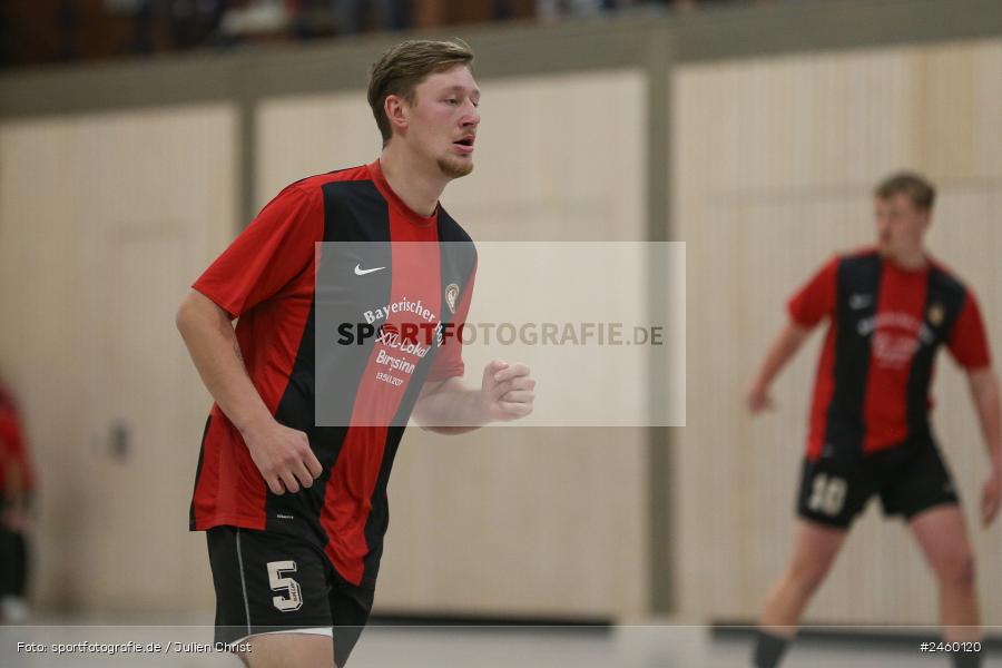 sport, action, Sinngrundhalle, SG Burgsinn, Hallenfussball, Fussball, FV Gemünden/Seifriedsburg, Burgsinn, BFV, 27.12.2024, 27. Hagemann Midnight-Event 2024 - Bild-ID: 2460120