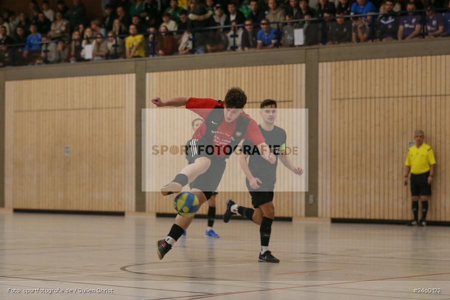 sport, action, Sinngrundhalle, SG Burgsinn, Hallenfussball, Fussball, FV Gemünden/Seifriedsburg, Burgsinn, BFV, 27.12.2024, 27. Hagemann Midnight-Event 2024 - Bild-ID: 2460122