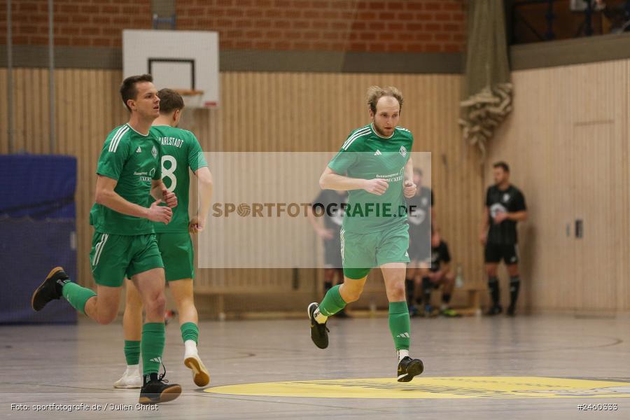 sport, action, Sinngrundhalle, SV-DJK Wombach, Hallenfussball, Fussball, FV Karlstadt, Burgsinn, BFV, 27.12.2024, 27. Hagemann Midnight-Event 2024 - Bild-ID: 2460333